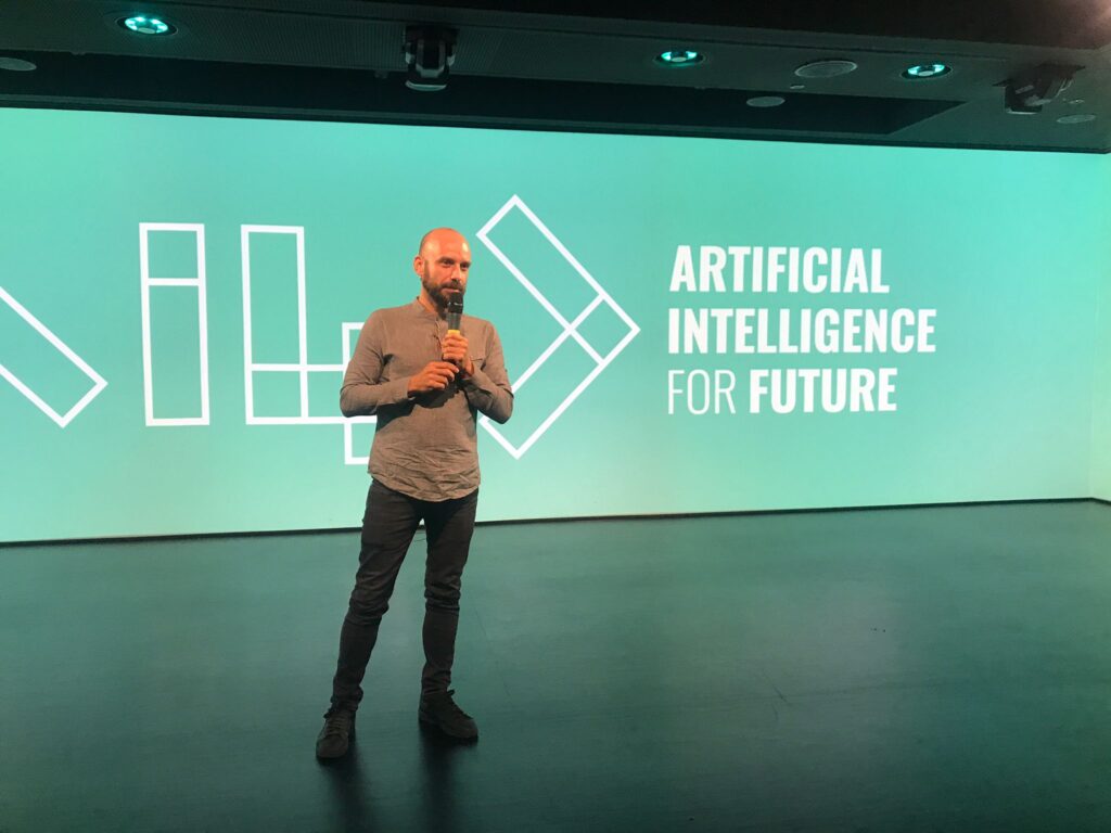 Federico Bomba at Data and Activism. Final exhibition of ARTIFICIAL INTELLIGENCE FOR FUTURE at MEET Digital Culter Center, Milano