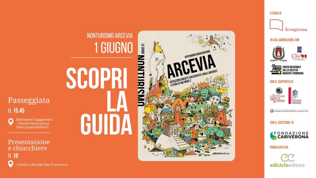 Nonturismo Arcevia locandina evento 1 giugno