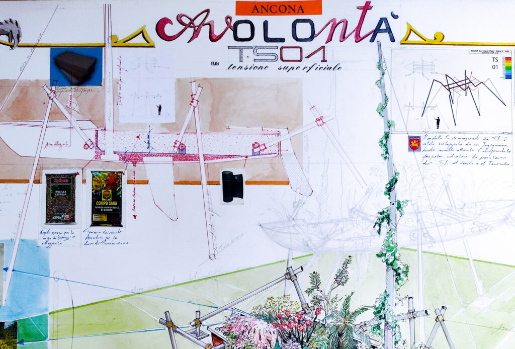 Eugenio Tibaldi, TS_01 Project, tecnica mista, cm. 103 x 153, 2024, particolare dell'opera