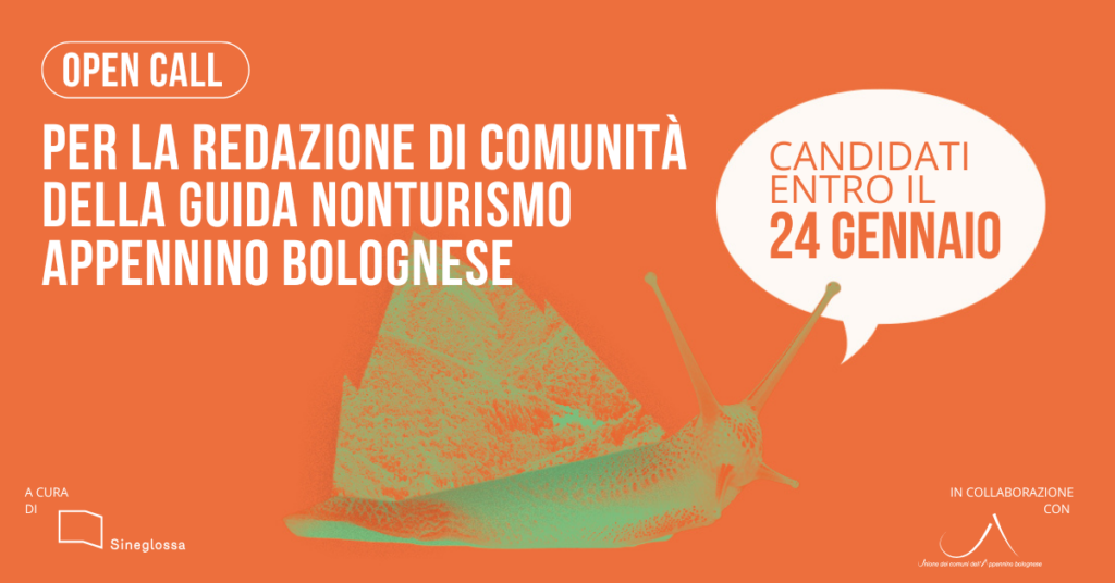 nonturismo appennino bolognese open call redazione comunità