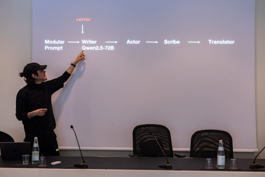Foto Story System, workshop per artisti su intelligenza artificiale e scrittura creativa, condotto da dmstfctn, MAMBO Bologna 12-13 febbraio 2025 - Ph Sineglossa 3
