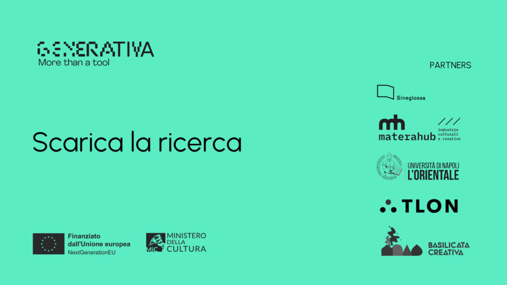 cover news sineglossa online ricerca intelligenza artificiale generativa per settore creativo e culturale - academy generativa