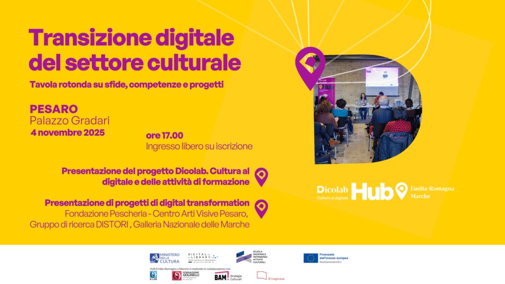 locandina orizzontale evento dicolab hub cultura emilia romagna marche 4 novembre pesaro