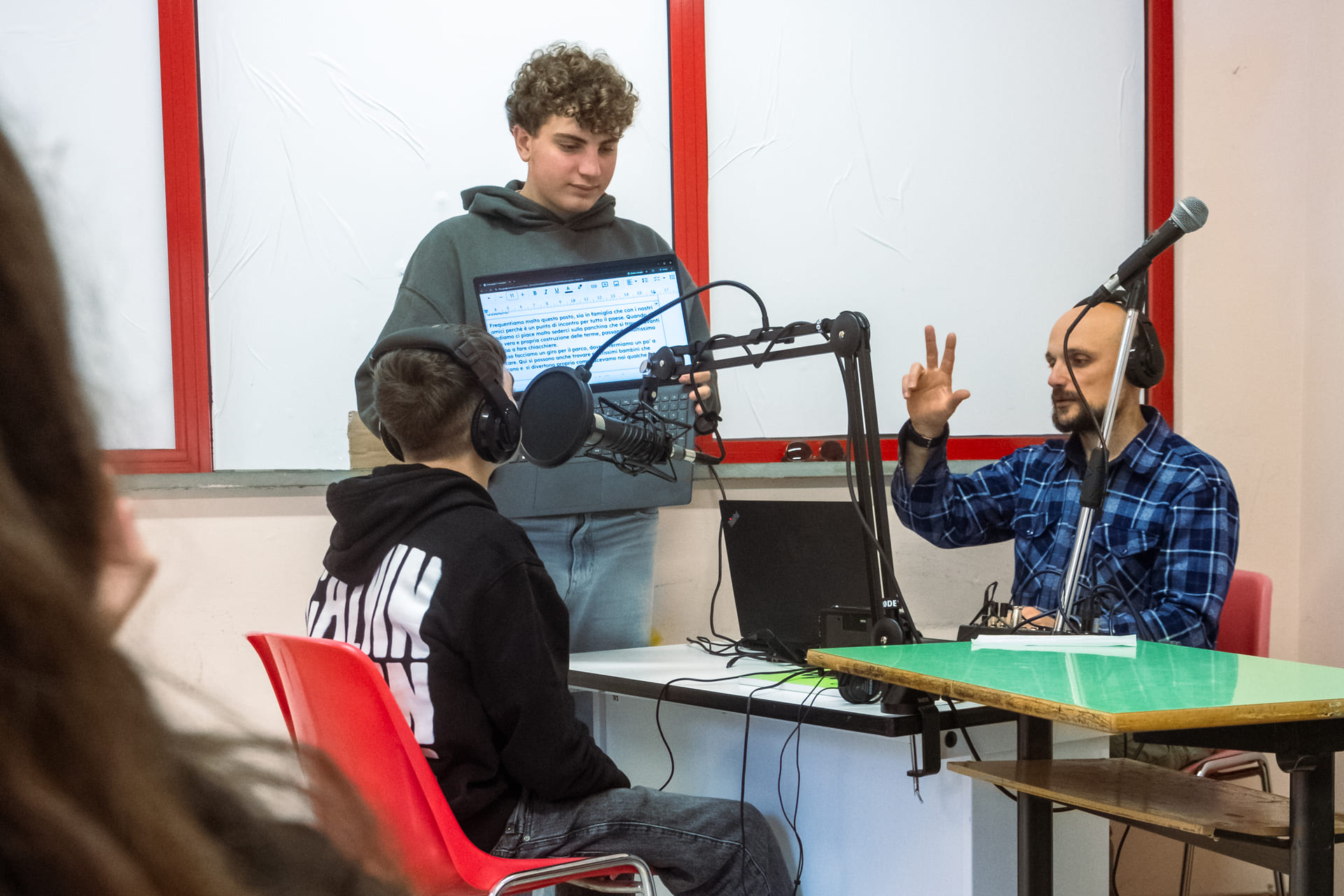 Story Makers foto laboratorio podcast Andrea Genzone, Sarnano, Dicembre 2025