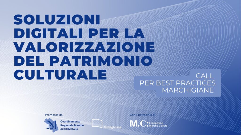 grafica call ICOM Sineglossa digitale musei marche