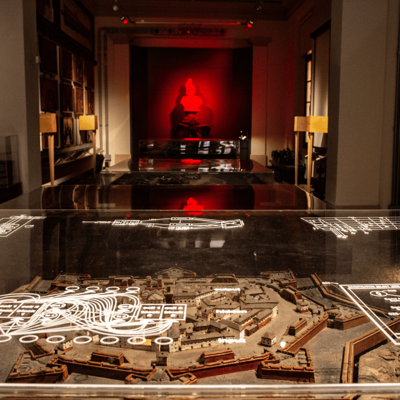 AI War Cloud Database, by Sarah Ciston. Prompting the Real exhibition, November 15&ndash;16, 2025, Palazzo Poggi, Bologna. Photo by Eleonora Rossi _ Sineglosssa (31) (1)