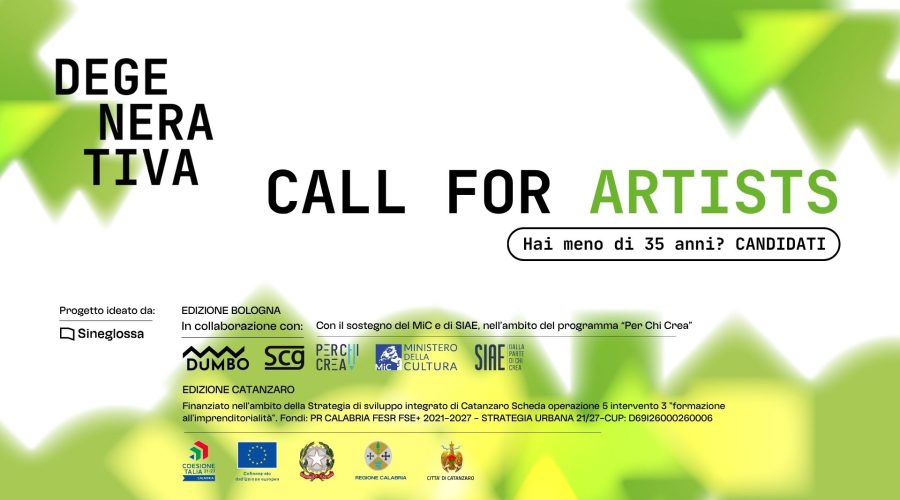 Degenerativa Call for artists - cover orizzontale