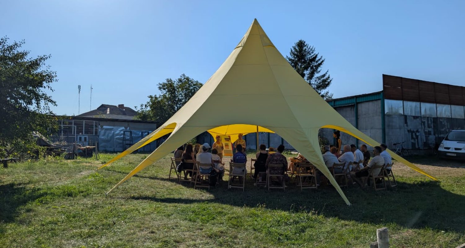 Discovery Guide — photo from the art residency in Ukraine, September 2025 - Family Enterprise “Perlyny Bakota – Prudyvusiv Herbalist” community meeting 12