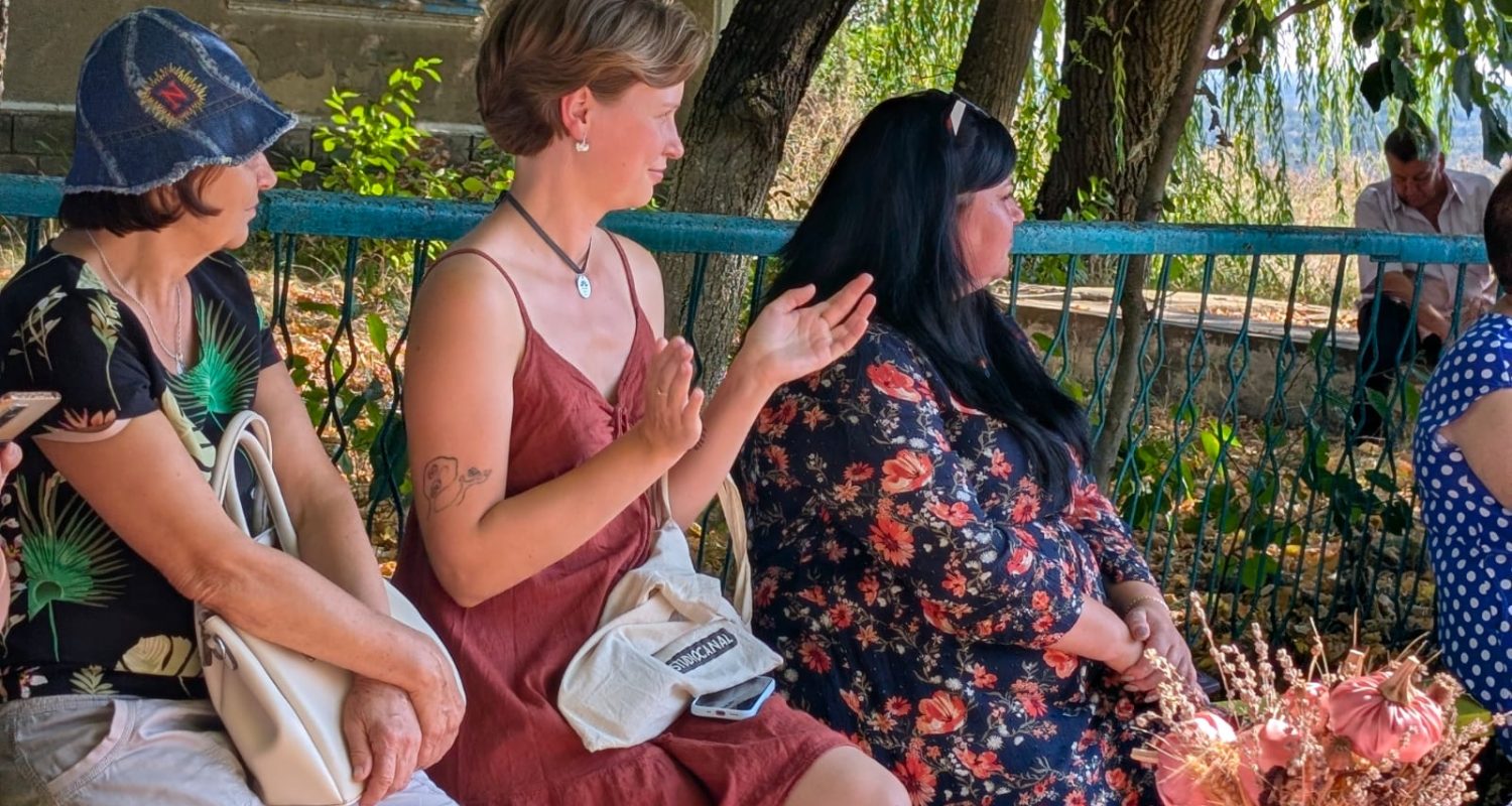 Discovery Guide — photo from the art residency in Ukraine, September 2025 - Gorayiv Village Club community meeting 7