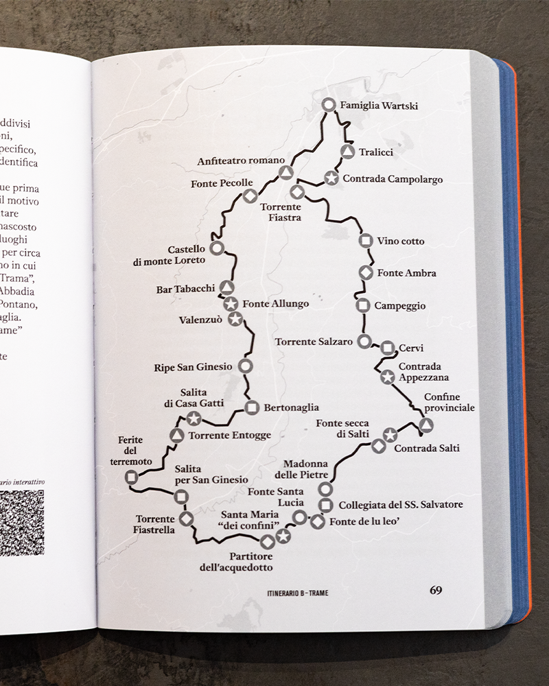 Foto Guida Nonturismo Val di Fiastra, 2025, Ediciclo Editore, dettaglio cartina geografica