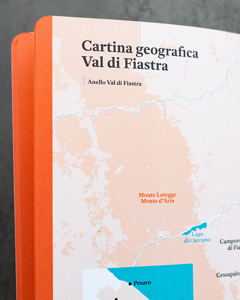 Foto Guida Nonturismo Val di Fiastra, 2025, Ediciclo Editore, dettaglio mappa