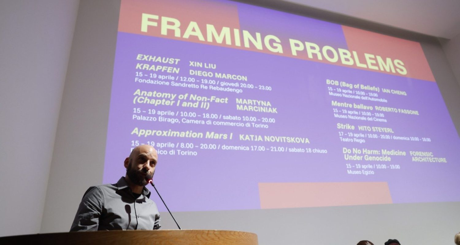 Foto Opening Framing Problems at Fondazione Sandretto Re Rebaudengo, for Biennale Tecnologia 2026, Ph Politecnico di Torino
