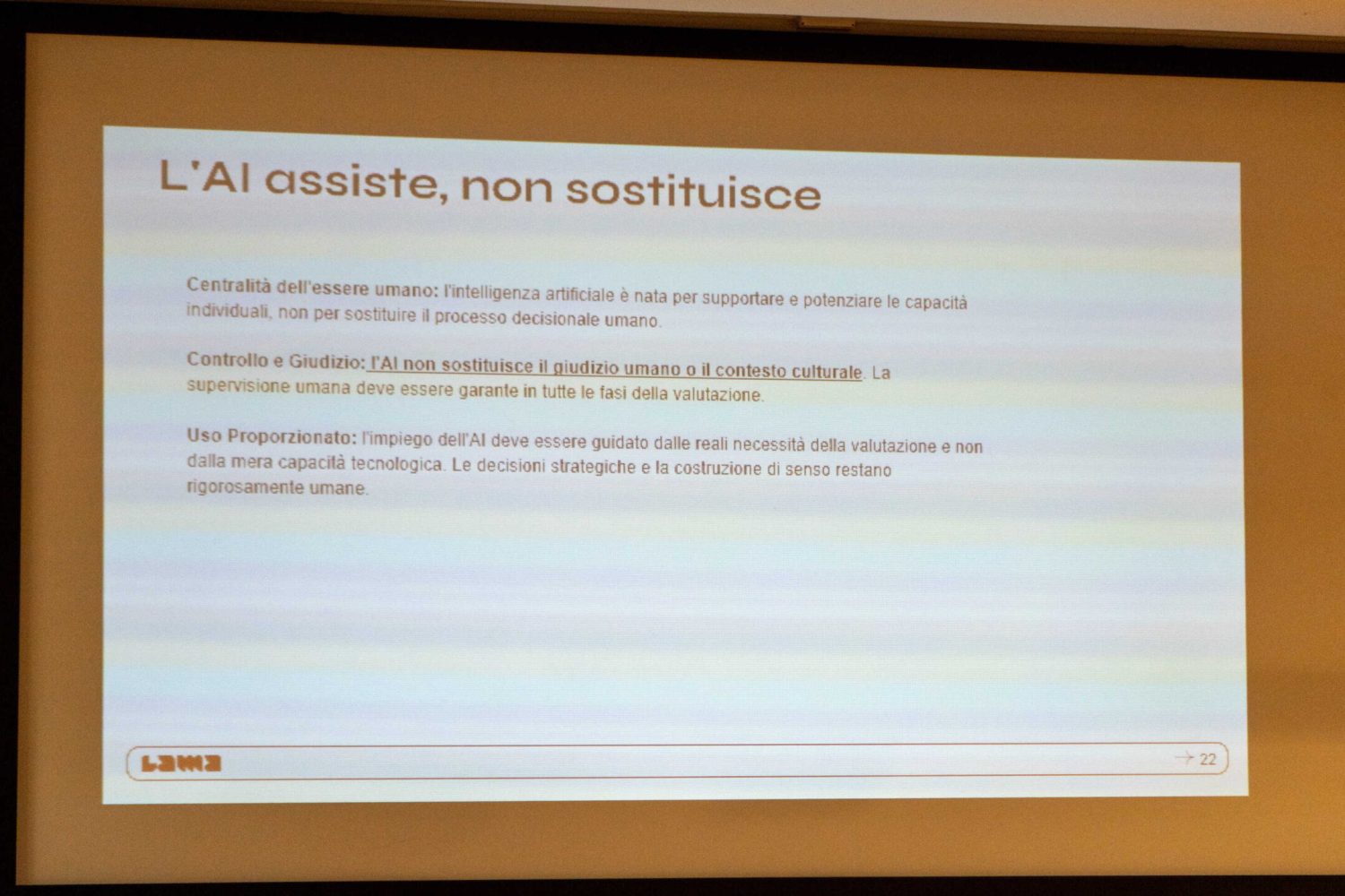 Foto dal campus di Rigenerativa sull'IA presso LAMA Firenze, aprile 2026
