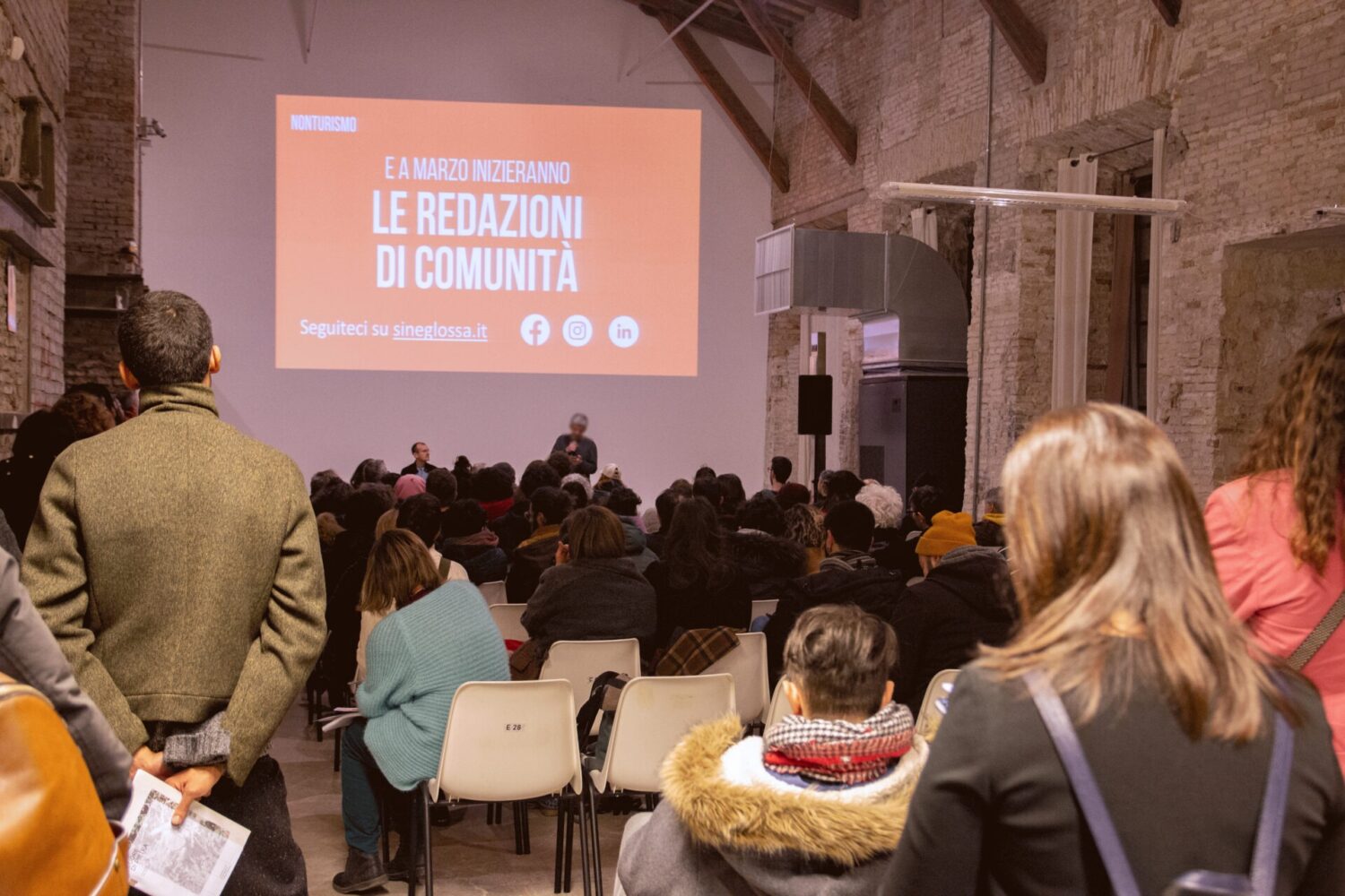 Foto dall'evento "E se Ancona fosse un essere vivente?" per la coprogettazione del tema della guida nonturistica di Ancona (11 febbraio 2023)