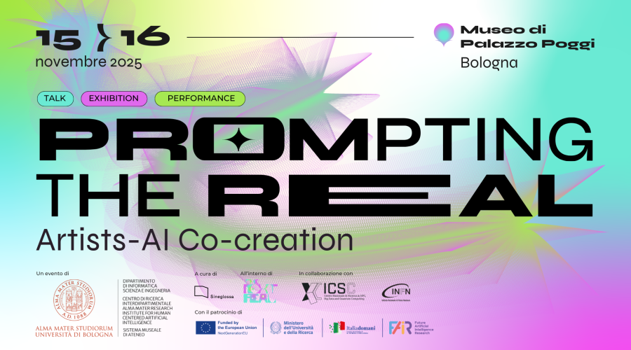 Prompting the real Locandina orizzontale 1920×1080 (1) prompting the real visual orizzontale mostra bologna