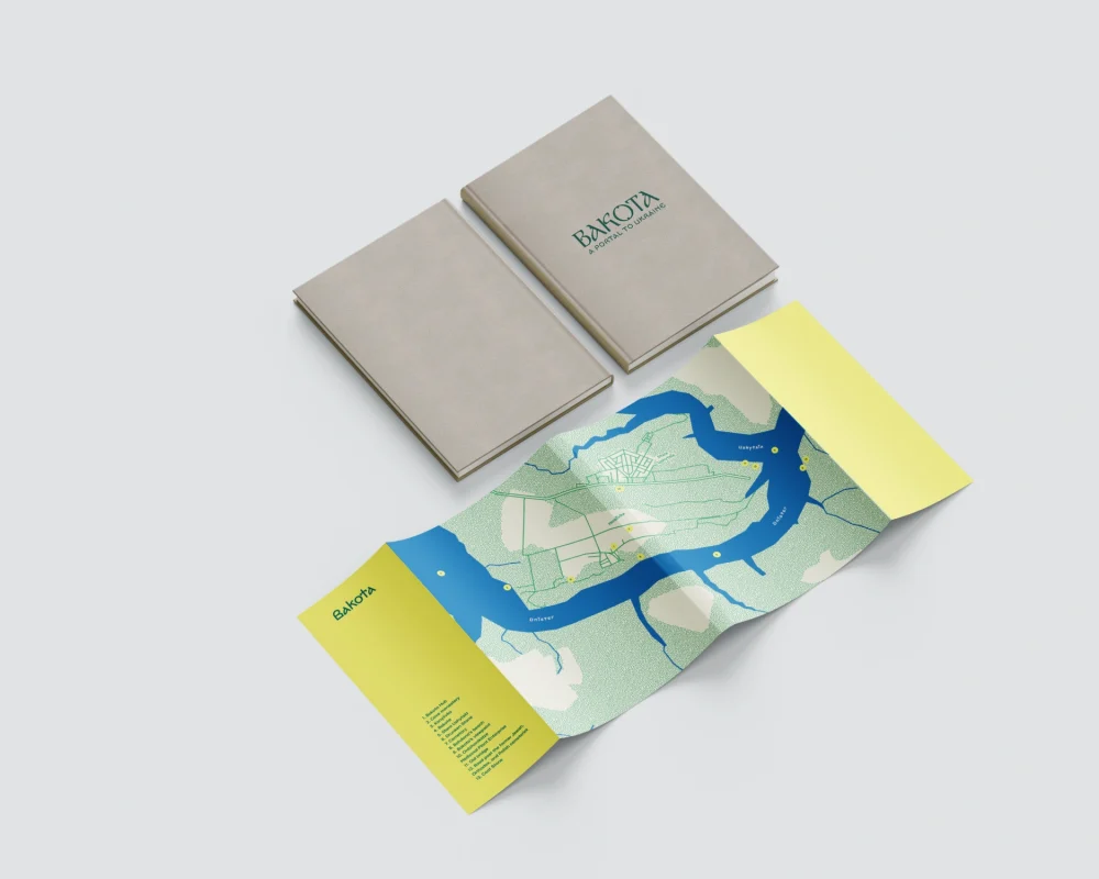 Map inside "Bakota: A Portal to Ukraine", a travel guide inspired by Nonturismo